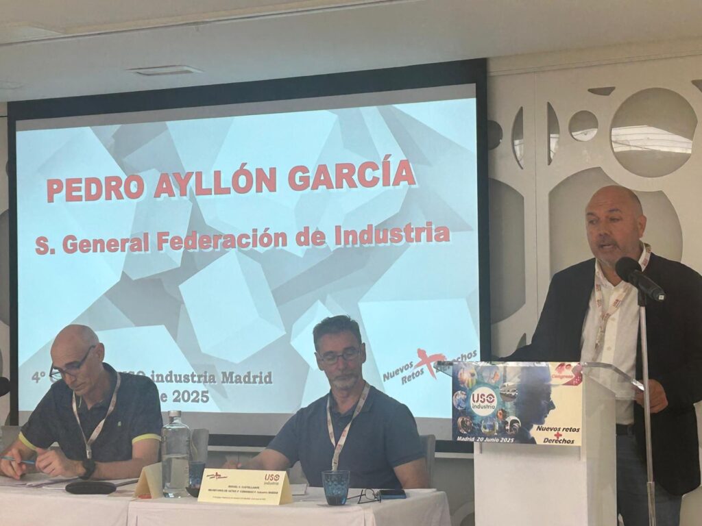 Intervención Pedro Ayllón en el 4º Congreso USO industria Madrid