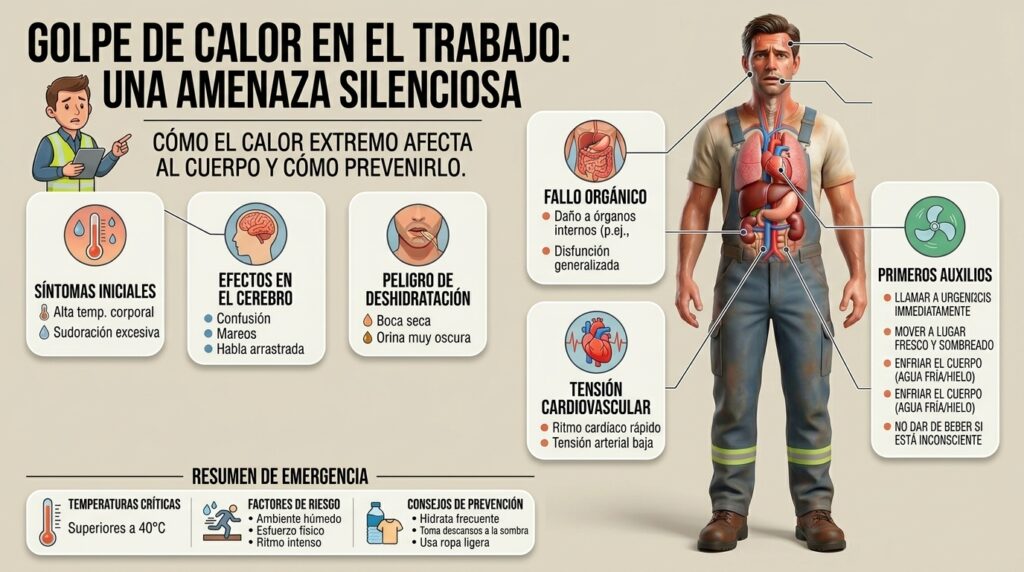 Infografía sobre golpe de calor
