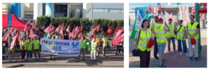 USO industria manifestándose en Persan por un convenio justo